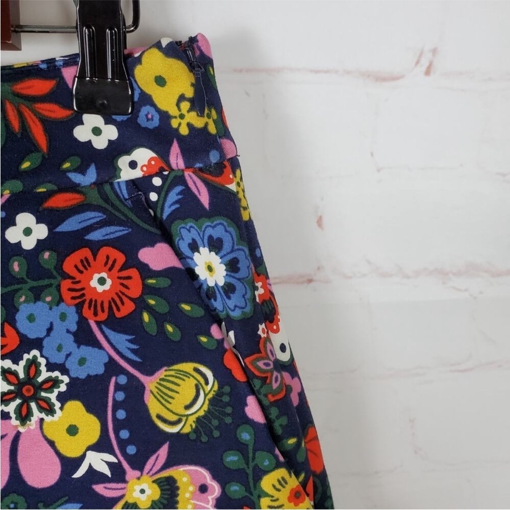 Boden Navy Ditsy Floral Mini Skirt Size 8 Bright Botanical Print A-Line Skirt - Picture 5 of 7